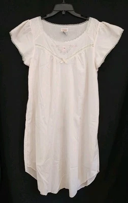 Vintage Barbizon Nightgown Night Shirt Pink Lightweight Lace & Embroidery Sz L - Image 1 of 4