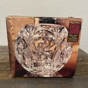 KRISTALL ROSE SCHALE HANDGESCHLIFFEN MUNDGEBLASEN ELIZABETH VON CRYSTAL CLEAR NEU GEÖFFNETE BOX! - Bild 1 von 19