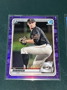 2020 Bowman Draft Chrome RJ Dabovich PURPLE /250 - Picture 1 of 1