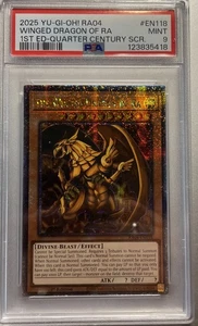 2025 YU-GI-OH! RA04-QUARTER CENTURY STAMPEDE THE WINGED DRAGON OF RA PSA 9 - Picture 1 of 6