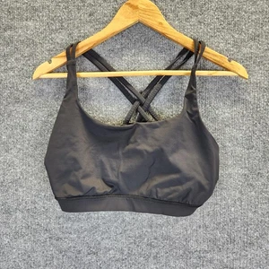 Lululemon Sports Bra Womens 12 Black Strappy Crossback Yoga Athletic LW2EB2S04 - Picture 1 of 8