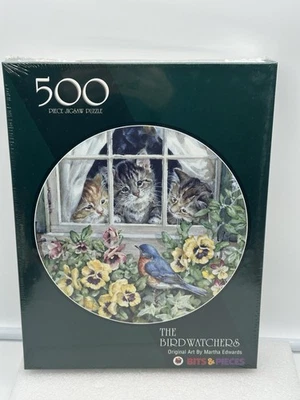 Rompecabezas de colección brocas y piezas temáticas de gatos The Birdwatchers 500 piezas Foto 1 de 4