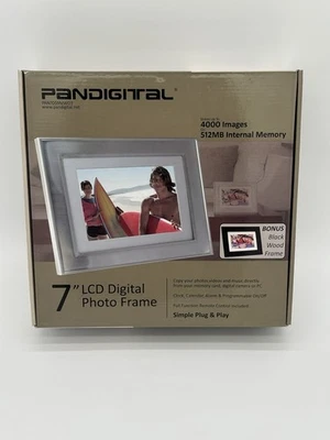 7” Pandigital Photo Frame 4000 Images 512 MB Plug N Play W/Bonus Frame Remote - Image 1 of 4