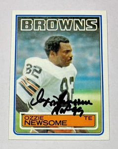 1983 Topps OZZIE NEWSOME JSA MT SIGNED AUTO Football Card #254 BROWNS NM - Picture 1 of 2