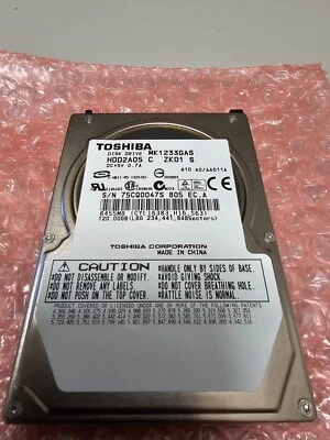 TOSHIBA 120GB 4.2K 8MB ATA 2.5'' MK1233GAS - Image 1 of 4