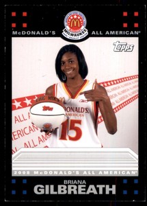 2008 Topps McDonalds Basketball Auto Version Briana Gilbreath A