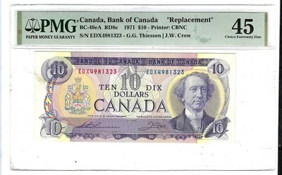Canada 10 Dollars 1971 BC-49eA PMG 45 - Image 1 of 2