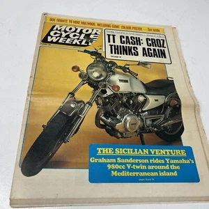 VINTAGE MAGAZINE MOTORCYCLE WEEKLY MOTOR BIKE 1981 ADVERT YAMAHA V TWIN HAILWOOD - Picture 1 of 10