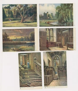 HADDON HALL, artist HADFIELD CUBLEY, set of 6 cards Tuck OILETTE, 1485 - Picture 1 of 13