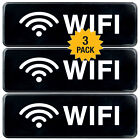 WiFi Sign: Easy to Mountwith Symbols 9x3, Pack of 3 Black 