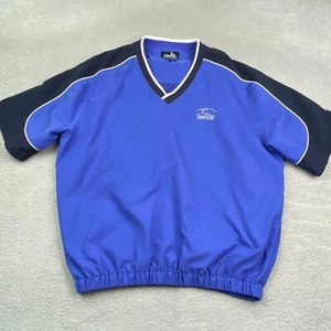 Ashworth Pullover Mens Small V Neck Blue Weather Systems Golf Windbreaker - Picture 1 of 12
