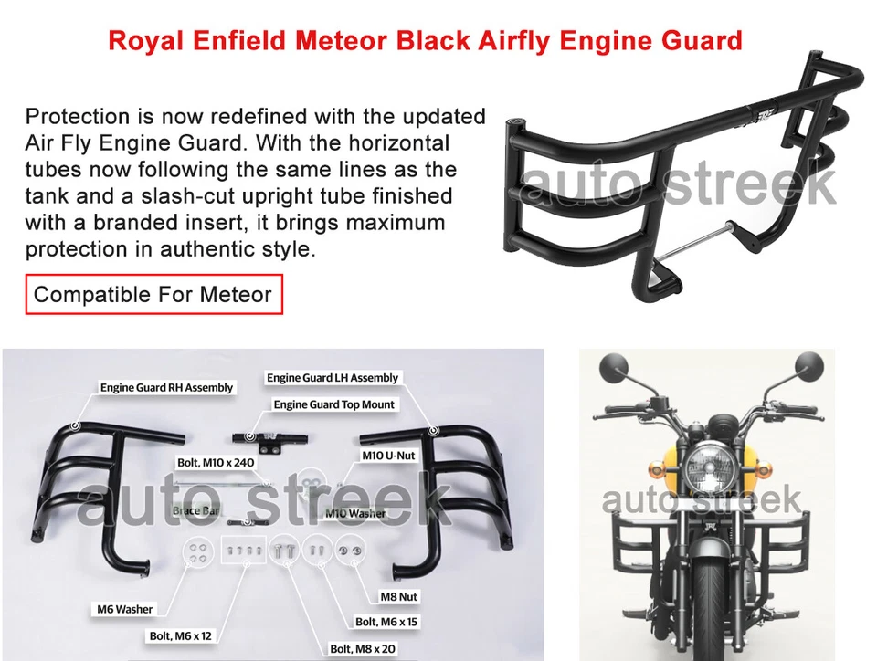 Genuine Royal ENFIELD Air Fly Engine Guard (silver) 350cc