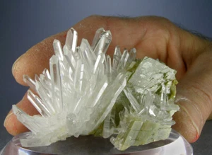 RARE BRILLIANT QUARTZ SIDERITE CRYSTALS COMBO, ISERE, FRANCE, GLOBE MINERALS - Picture 1 of 3