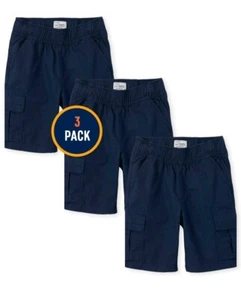 The Children's Place Boys Pull on Cargo Shorts 3-Pack in Blue | Size 14 | 100% C - Picture 1 of 1