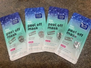 4 Pack Clean & Clear Deep Action Peel Off Mask Activated Charcoal Oil-Free - Picture 1 of 2