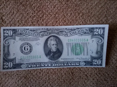 1934 SERIES A $20 TWENTY DOLLAR NOTE, CRISP, VERY NICE, CU/GEMU, CHICAGO-ISSUED - Image 1 of 4