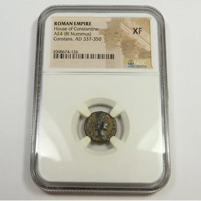 337-350 AD NGC ANCIENTS XF - ROMAN EMPIRE - BI Nummus Constans Coin #52880A - Image 1 of 2
