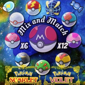 ✿ Seltene Pokeballs • Blaugrüne Maske Artikel Mix oder Match | Pokemon Scharlachrot und Violett - Bild 1 von 1