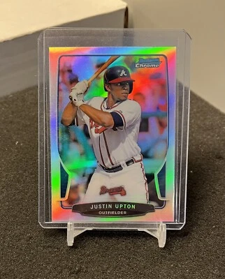 Justin Upton 2013 Bowman Chrome card 96 Atlanta Braves Refractor - Image 1 of 2