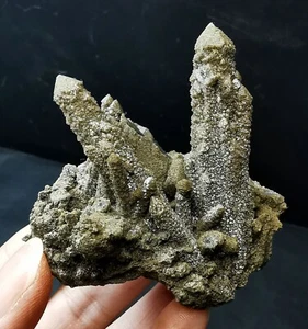 96g Rare Natural Smoky Green Backbone Quartz Crystal Cluster Specimen Mongolia - Picture 1 of 24