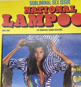 National Lampoon Magazine June 1988 Subliminal Sex Issue Cover Girl Carol Alt - Foto 1 di 5
