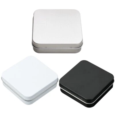 Tinplate Boxes Candy Can Coin Jewelry Storage Tin Tiny Size Portable Container - Image 1 of 4