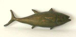 Antique cast brass Tuna Fish paper weight folk art Americana rustic figural - Picture 1 of 5