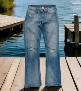 Ezra Fitch Jeans Womens 4 27 Bootcut Distressed Mid Rise Abercrombie & Fitch - Picture 1 of 13