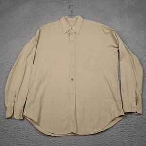 Salant & Salant 1956 Army Military Shirt Mens Size 16x34 Tan Poplin 1950s - Picture 1 of 21