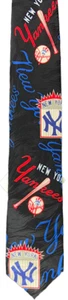 Cravatta seta NEW YORK YANKEES nuova con etichette cravatta nera vintage loghi NY Yankees - Foto 1 di 6