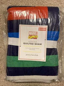 Pottery Barn Kids MARVEL COMICS HEROES QUILTED Standard Sham 20"x26", NWT - Picture 1 of 6