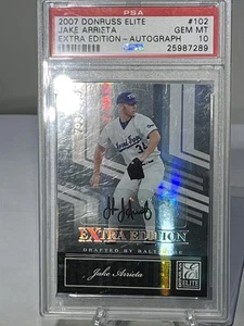 2007 Donruss Elite Extra Edition Jake Arrieta RC Autograph Card PSA 10 Gem Mint - Picture 1 of 4