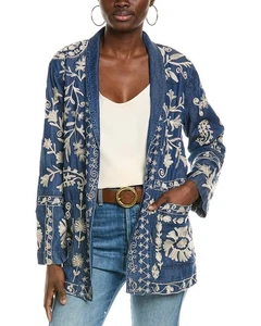 Johnny Was Military Jacket Women's Blue S - Picture 1 of 4