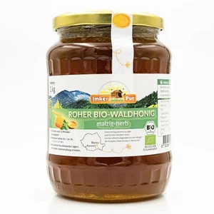 Bio Waldhonig (roh) von ImkerPur, 1 kg, nicht geschleudert oder erhitzt - Bild 1 von 6