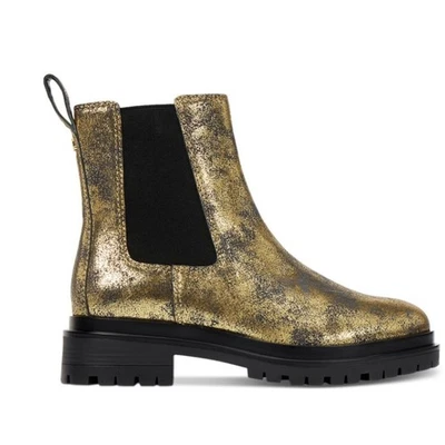 Botines Ralph Lauren para mujer Corinne con suela dorada envejecida metálica talla 8 Foto 1 de 4