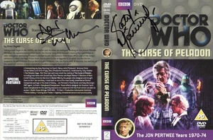 Doctor Who: The Curse of Peladon DVD Cover Signed by KATY MANNING & D TROUGHTON - Picture 1 of 1