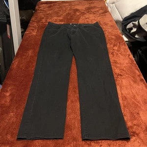 Pantalones de mezclilla Akademiks para hombre 34x32 negros de pierna recta informales urbanos ropa de calle - Imagen 1 de 5