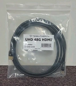 Tributaries 48G 2m/6.6' HDMI Performance Cable 8K-60, 4K-120, 10K UHD48-020B NEW - Picture 1 of 5