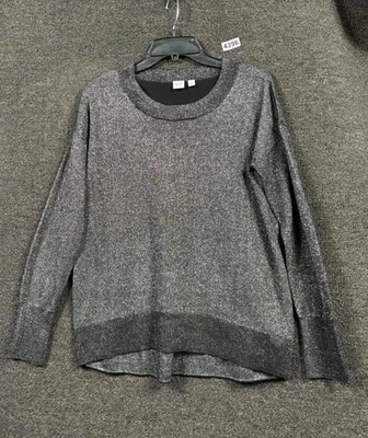 Gap Sweatshirt Womens Size M Black Lurex Long Sleeve Streetwear Pullover - Image 1 of 4