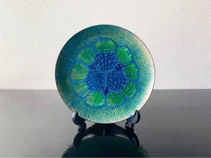 1958 Vintage Annemarie Davidson Mid Century Enamel Jewelry Plate 8.3in - Picture 1 of 8