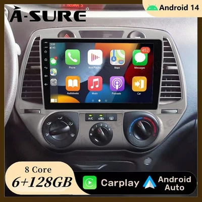 6+128G 8-Kern Android 14 CarPlay Autoradio GPS NAV Für HYUNDAI i20 PB 2008-2011 - Bild 1 von 4