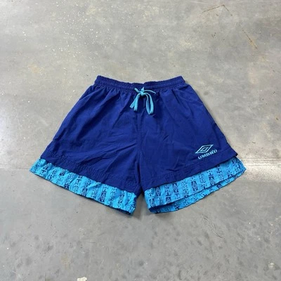 Vintage Umbro Nylon Shorts soccer, swim, Blue , Youth L USA Made - Image 1 of 4