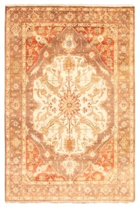 Traditional Hand-Knotted Bordered Area Rug 8'10" x 13'2" Wool Carpet - Picture 1 of 9