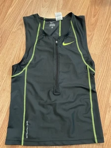 Nike Triathlon Shirt for Man or Woman Sz. M/ Black w/Neon Green - Picture 1 of 6