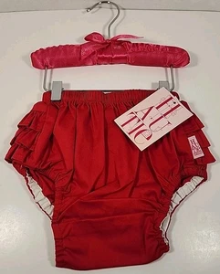 Neu mit Etikett Hautie Hose rot Rüschen Weihnachten Baby Mädchen Unterhose 3-6 Monate Windelhülle - Bild 1 von 8