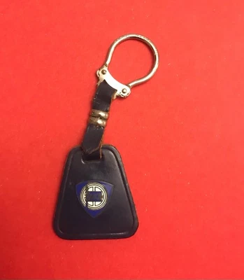 Lancia  porte clé  émaillé / cuir bleu - Photo 1/4