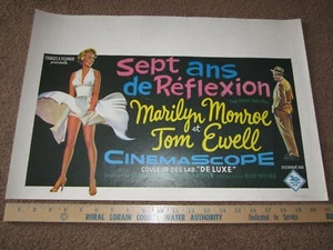 SIETE AÑOS ITCH Póster de Película ENROLLADO 14x21 Marilyn Monroe > FRANCÉS Belga - Imagen 1 de 4