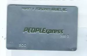 Airline Ticket Validation Plate - PeopleExpress - People Express (T474) - Bild 1 von 1