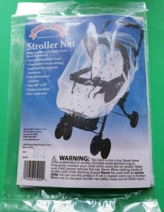 BABY KING STROLLER NET SIZE 48" X 58" ELASTIC HEM MESH NETTING NIB - Picture 1 of 12