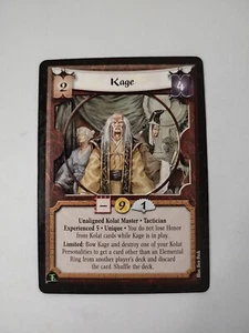 Kage (Experienced 5) - Soul of the Empire - Legend of the Five Rings L5R NM - Picture 1 of 2